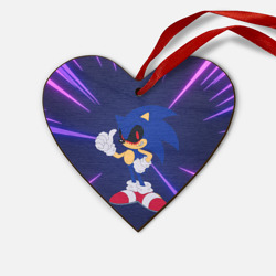 Деревянная игрушка Сердце Sonic EXE Соник