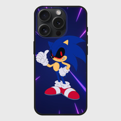 Чехол силиконовый для Apple iPhone 15 Pro матовый Sonic EXE Соник