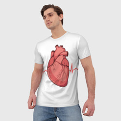 Мужская футболка 3D Анатомия сердца - фото 2
