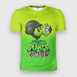 Мужская футболка 3D Slim Plants vs. Zombies - Горохомёт