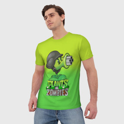 Мужская футболка 3D Plants vs. Zombies - Горохомёт - фото 2