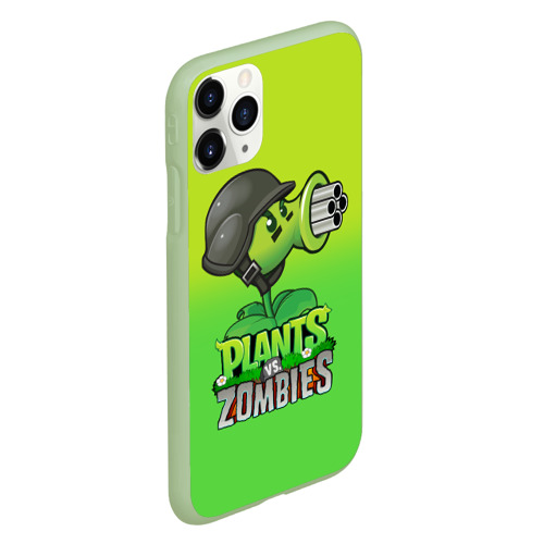 Чехол для iPhone 11 Pro матовый с принтом Plants vs Zombies - Горохомёт, вид сбоку #3