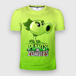 Мужская футболка 3D Slim Plants vs. Zombies - Горохострел