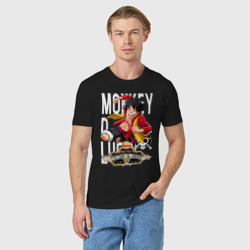 Мужская футболка хлопок One Piece Monkey Большой Куш Манки - фото 2