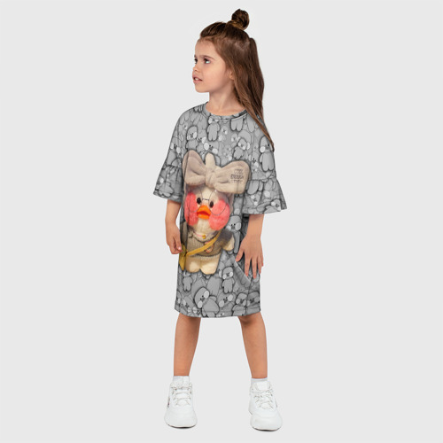 Детское платье 3D с принтом ИГРУШКА УТЯ | ЛАЛАФАНФАН, фото на моделе #1