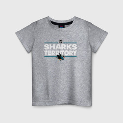 Детская футболка хлопок Sharks territory Сан-Хосе Шаркс