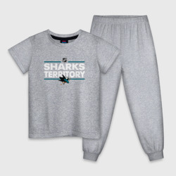 Детская пижама хлопок Sharks territory Сан-Хосе Шаркс