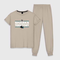 Женская пижама хлопок Sharks territory Сан-Хосе Шаркс