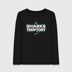 Женский лонгслив хлопок Sharks territory Сан-Хосе Шаркс