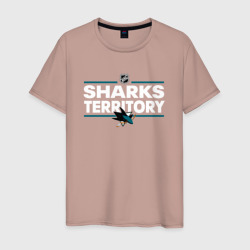 Мужская футболка хлопок Sharks territory Сан-Хосе Шаркс