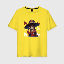 Женская футболка хлопок Oversize Этот замечательный мир!, Megumin Мегумин