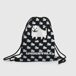 Рюкзак-мешок 3D Undertale dog and logo Ундертале