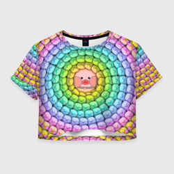 Женская футболка Crop-top 3D Psychedelic Lalafanfan