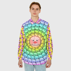 Мужская рубашка oversize 3D Psychedelic Lalafanfan - фото 2