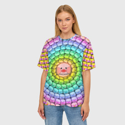 Женская футболка oversize 3D Psychedelic Lalafanfan - фото 2