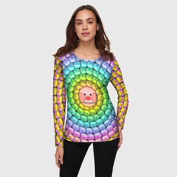 Женский лонгслив 3D Psychedelic Lalafanfan - фото 2