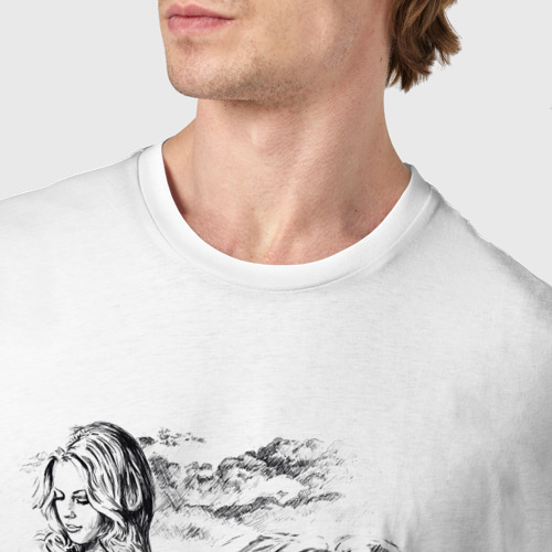 Мужская футболка хлопок Мечта и дух Свободы, цвет белый - фото 6