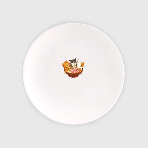 Тарелка Kawaii Cat Ramen