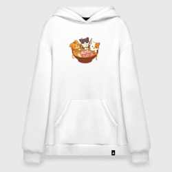 Худи SuperOversize хлопок Kawaii Cat Ramen