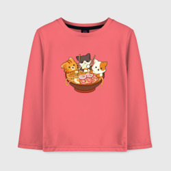 Детский лонгслив хлопок Kawaii Cat Ramen