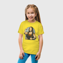 Детская футболка хлопок Мона Лиза и бодибилдинг - фото 2