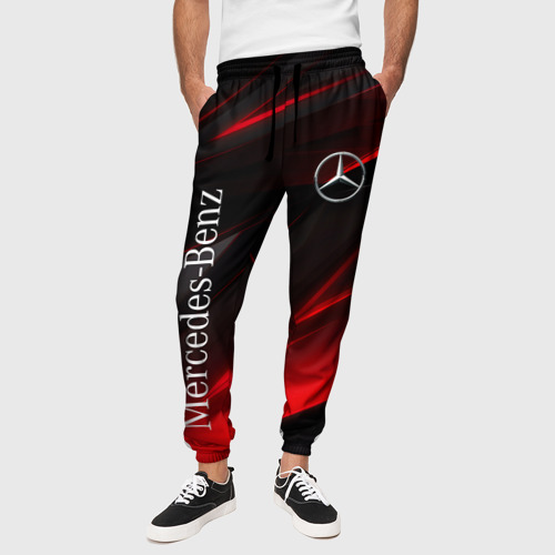Мужские брюки 3D Mercedes-Benz Геометрия, цвет 3D печать - фото 4