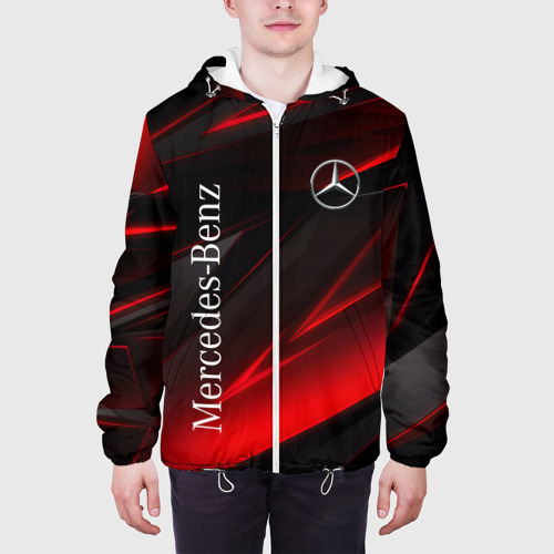 Мужская куртка 3D Mercedes-Benz Геометрия, цвет 3D печать - фото 4