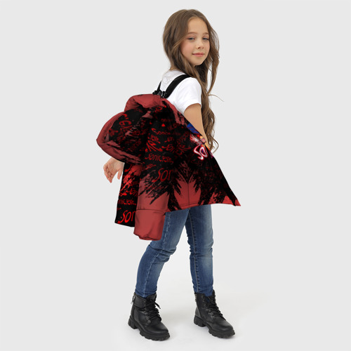 Зимняя куртка для девочек 3D Sonic Exe (Супер, супер), цвет черный - фото 6