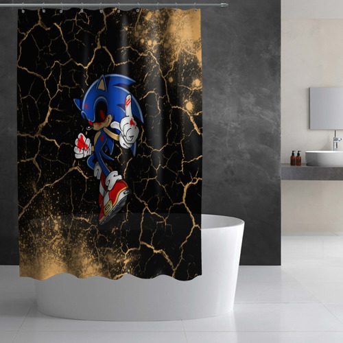 Штора 3D для ванной Cоник экзе Краски - фото 2