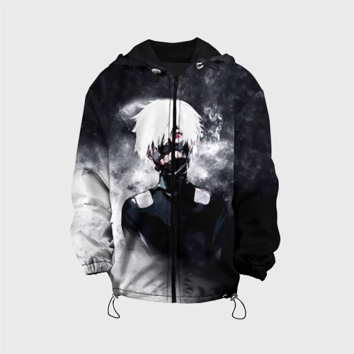 Детская куртка 3D Токийский Гуль в Дыму Tokyo Ghoul Smoke