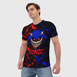 Мужская футболка 3D Sonic EXE Dark sonic - фото 2