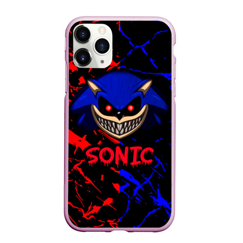 Чехол для iPhone 11 Pro Max матовый Sonic EXE Dark sonic, цвет розовый