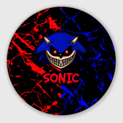 Круглый коврик для мышки Sonic EXE Dark sonic