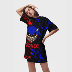 Платье-футболка 3D Sonic EXE Dark sonic - фото 2