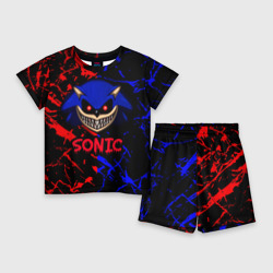 Детский костюм с шортами 3D Sonic EXE Dark sonic