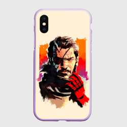 Чехол для iPhone XS Max матовый Босс с повязкой
