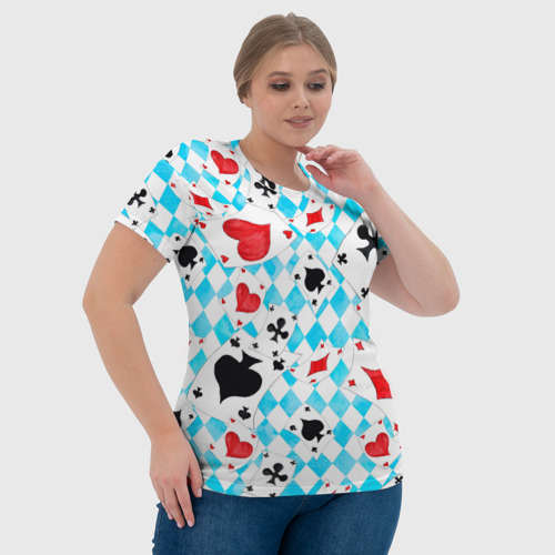 Женская футболка 3D с принтом Карты в воздухе, фото #4