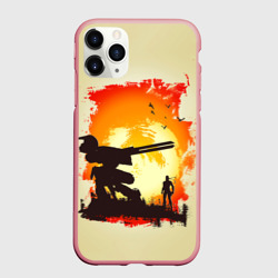 Чехол для iPhone 11 Pro Max матовый Снейк и Метал Гир