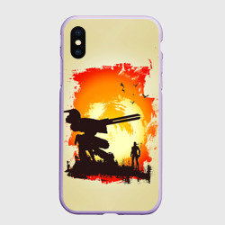 Чехол для iPhone XS Max матовый Снейк и Метал Гир