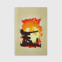 Обложка для паспорта матовая кожа Снейк и Метал Гир