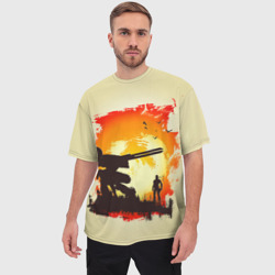Мужская футболка oversize 3D Снейк и Метал Гир - фото 2