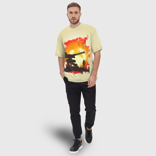 Мужская футболка oversize 3D Снейк и Метал Гир, цвет 3D печать - фото 5
