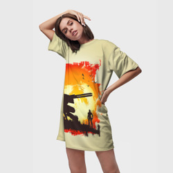 Платье-футболка 3D Снейк и Метал Гир - фото 2