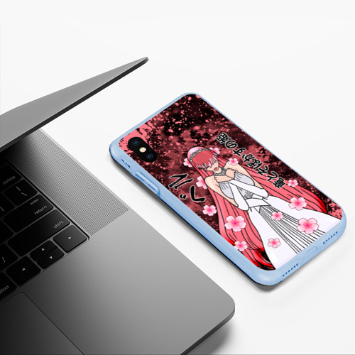 Чехол для iPhone XS Max матовый Красавица и Дракон Ryu to Sobakasu no Hime, цвет голубой - фото 5