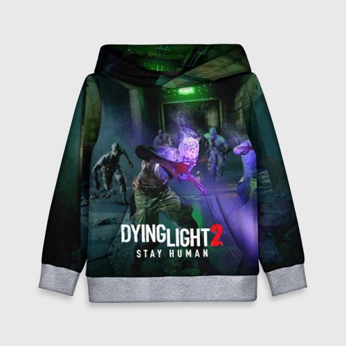 Детская толстовка 3D Dying Light: Stay Human - логово зомби, цвет меланж