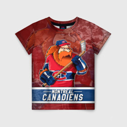 Детская футболка 3D Монреаль Канадиенс, Montreal Canadiens Маскот