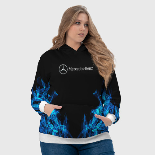 Женская толстовка 3D Mercedes-Benz Fire, цвет 3D печать - фото 6