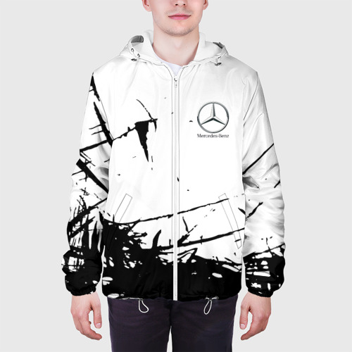 Мужская куртка 3D Mercedes текстура, цвет 3D печать - фото 4
