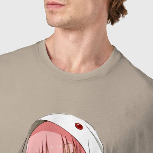 Мужская футболка хлопок Furry anime, цвет миндальный - фото 6