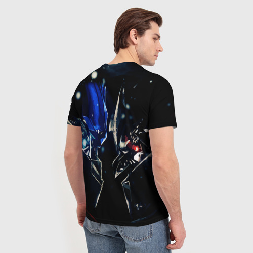 Мужская футболка 3D Тансформеры Оптимус и Мегатрон 2022, цвет 3D печать - фото 4